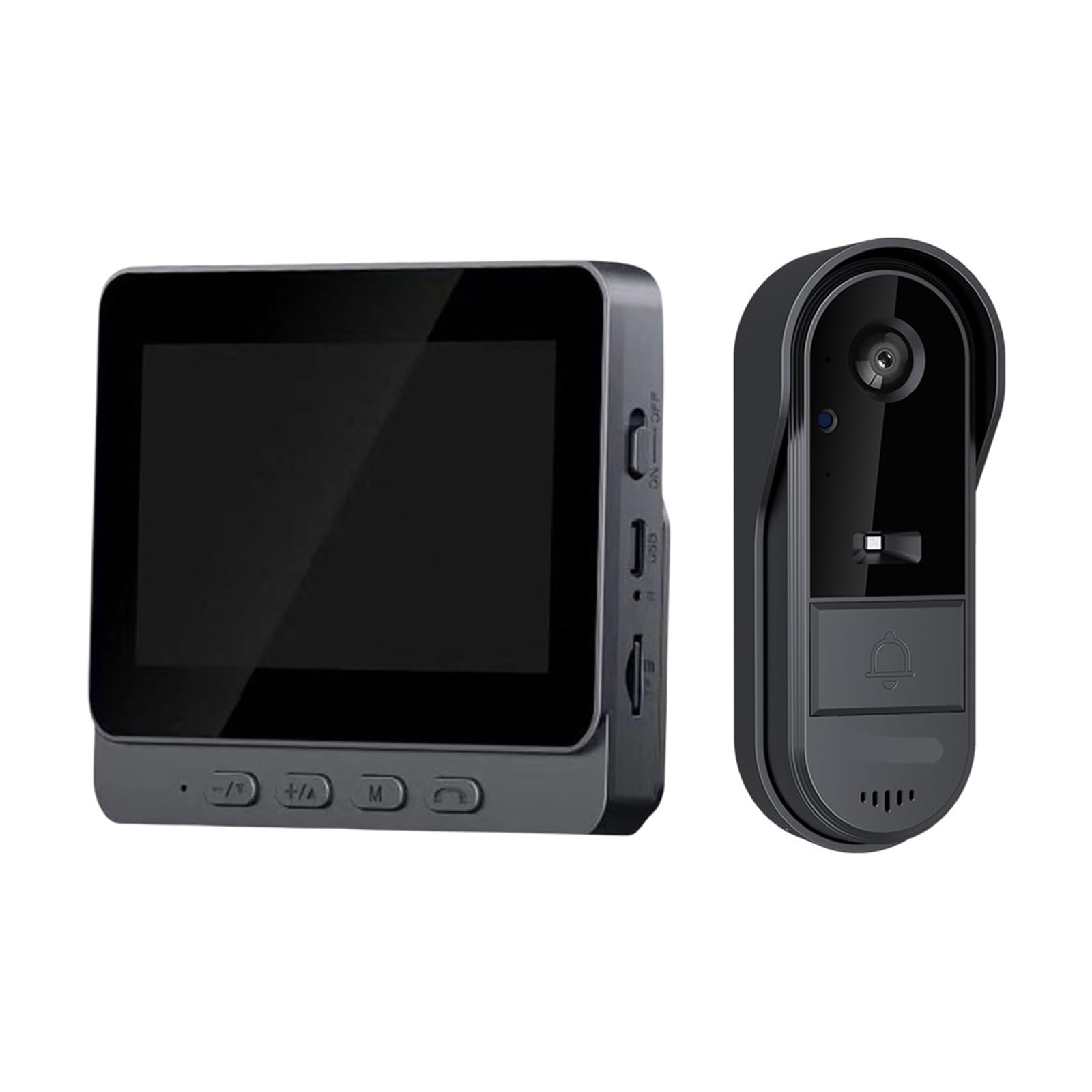 Sonnette vidéo avec écran IPS 4,3 pouces et interphone de sécurité pour maison