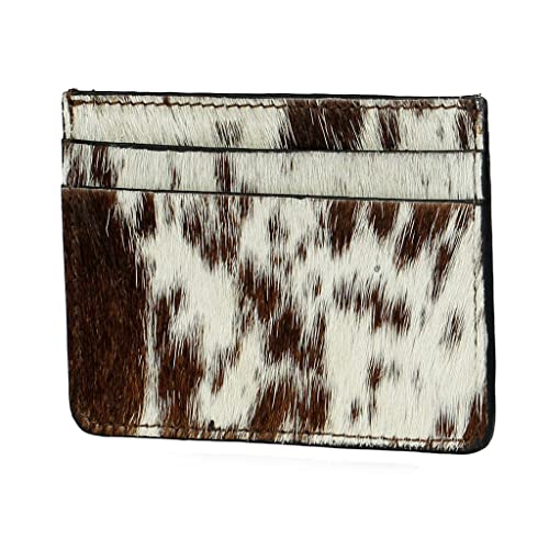 Image of Myra Le Texas Western Card Holder - Small Credit Card Wallet for Women, Cowhide Leather and Hairon, Slim and Minimalist Case, Mini Wallet, Western Cowgirl Gifts for Mom, Sister, Friend
