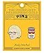 The Unemployed Philosophers Guild Andy Warhol and Soup Can Enamel Pin Set - Strong Rubber Backing Clasps, Set of 2 Pins