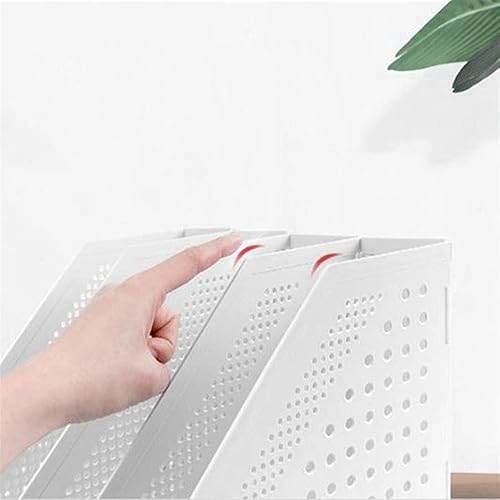 Miniatura 4 de Estante de archivos de escritorio con 4 compartimentos, organizador de archivos vertical plegable y resistente, para escuela, oficina, hogar,