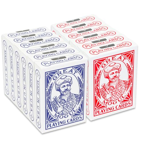 Bicycle Vintage Great Mogul Rider Back Playing Cards 12 Pack - Bundle with 12 Air Cushioned Playing Card Decks in Collectable Box Playing Cards Bulk