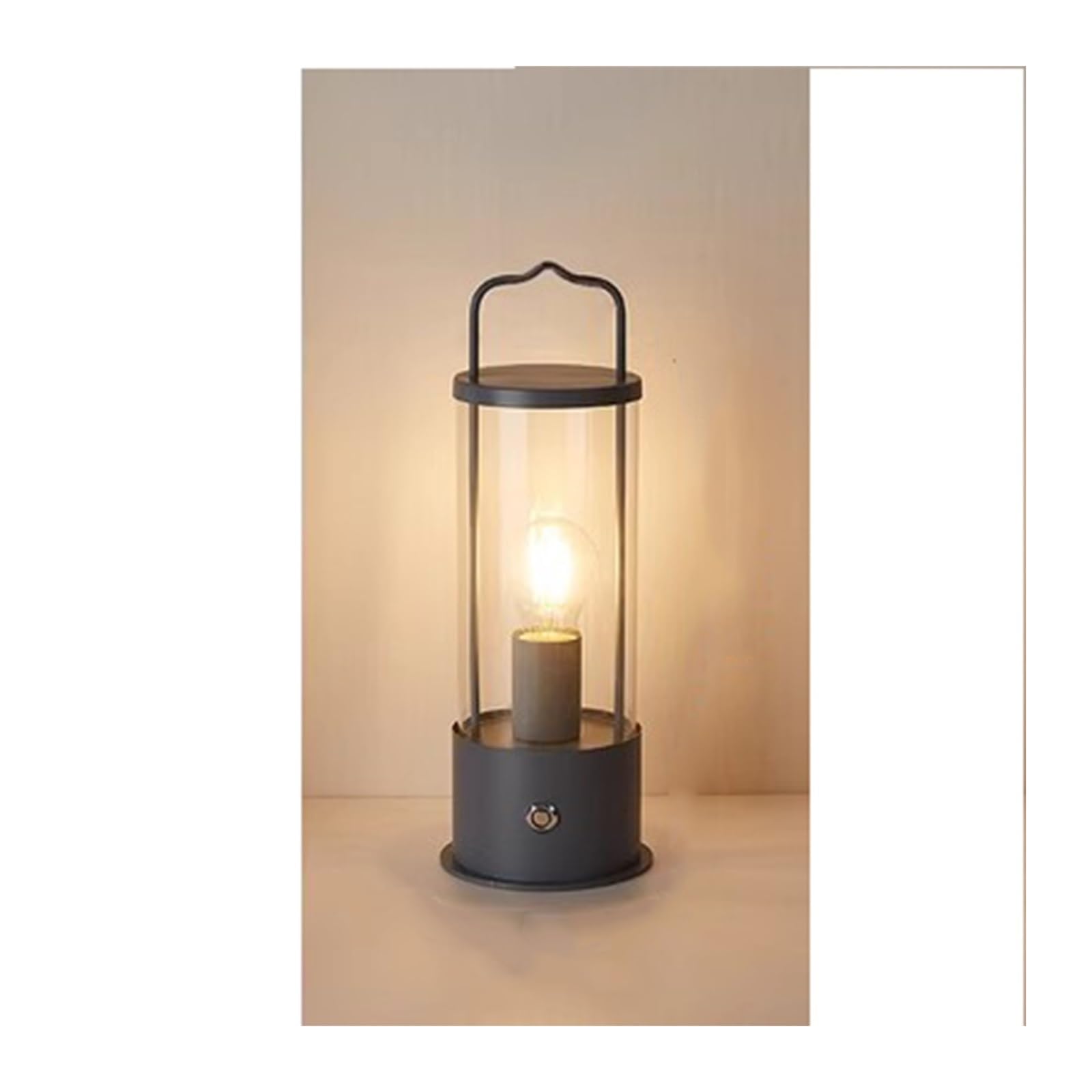ZENY896V Bedside Lamps Bedside Table Lamp Outdoor Balcony Patio Roof Metal Handheld Horse Desktop Touch Rechargeable Lamps Home Decor(Gris)