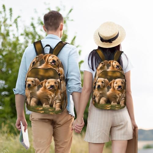 Sac à dos polyvalent en toile avec imprimé animaux chiots WURTON
