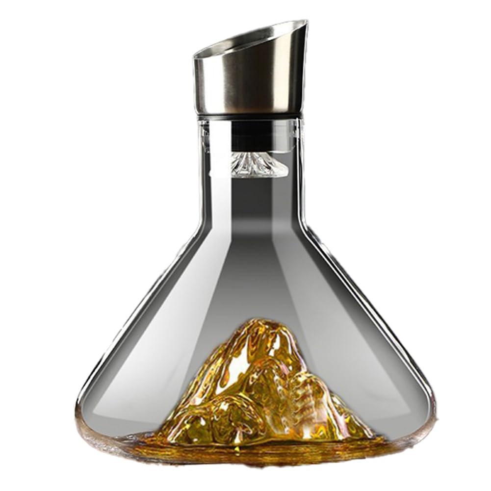 CTRLZS Wine Decanter, Crystal Clear Wine Decanter with Aerator, Red Wine Carafe with Built-in-Dispenser,Jinshan