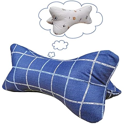 ZHIWEIKJ Bone Neck Pillows Dog Bone Shaped Pillow Cervical Neck Pillow For Camping Sleeping Travel Car Truck Driving Home And Office Rest 15.75x7.09x7.09 Inch,One Szie (Size : F) Cover