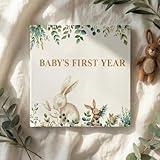 Eaasty Baby's First Year Calendar with 102 Stickers Baby Memory Book 1st Years Milestone Calendar Baby's First Year Scrapbook Nursery Wall Decoration for New Mom and Newborn Girls Boys (Forest)
