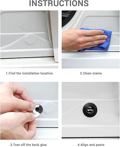 Miniatura 7 de 30 juntas de absorción de impactos para puerta de automóvil, calcomanías protectoras de puerta de automóvil, evitar colisiones, insonorización,