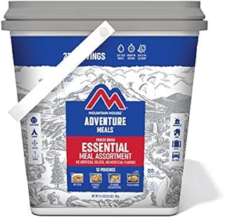 Mountain House Essential Bucket | Freeze Dried Backpacking & Camping Food | 22 Servings | Gluten-Free