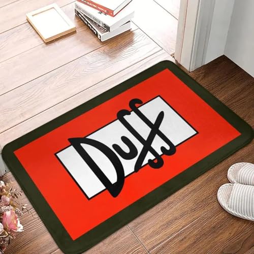 CWCMZDH La Cerveza Duff Frente De La Puerta De Piso Alfombras De Entrada Cubierta De Cocina Cuarto De Baño Felpudo Garaje De Alfombras Y Tapetes
