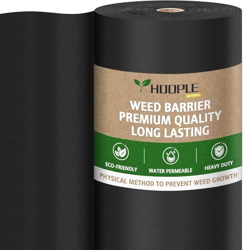Best Pick: HOOPLE Garden Weed Barrier. Premium Pro Ultra Thick Landscape Fabric