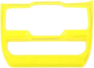Interruptor Control Ventana Eléctrico Para J&eep Para Wrangler JL 2018 + Panel De Control De Ventana Pegatina Decorativa Molduras Interiores Decoración Interior Del Coche(Amarillo)