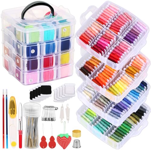 PAXCOO 276 Pack Embroidery Floss Kit