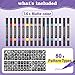 Coliatik Temporary Tattoo Markers for Skin – Dual-End 16 Colors + 80 Stencils Kit, Skin-Safe Washable Cosmetic-Grade Body Art Pens for Kids & Adults