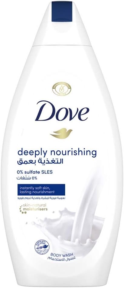 – DOVE Deeply Nourishing Body Wash, for instant moisturising, Original, No Sulfates or Parabens, 750ml