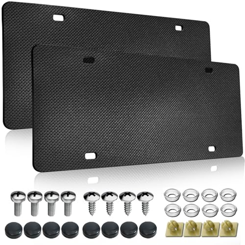 License Plate Anti Rattle Pads 2 Pack - EVA Foam Shockproof Padding for Noise Reduction & Protection, Universal Fit 12x6 US Cars/SUVs (Pads)