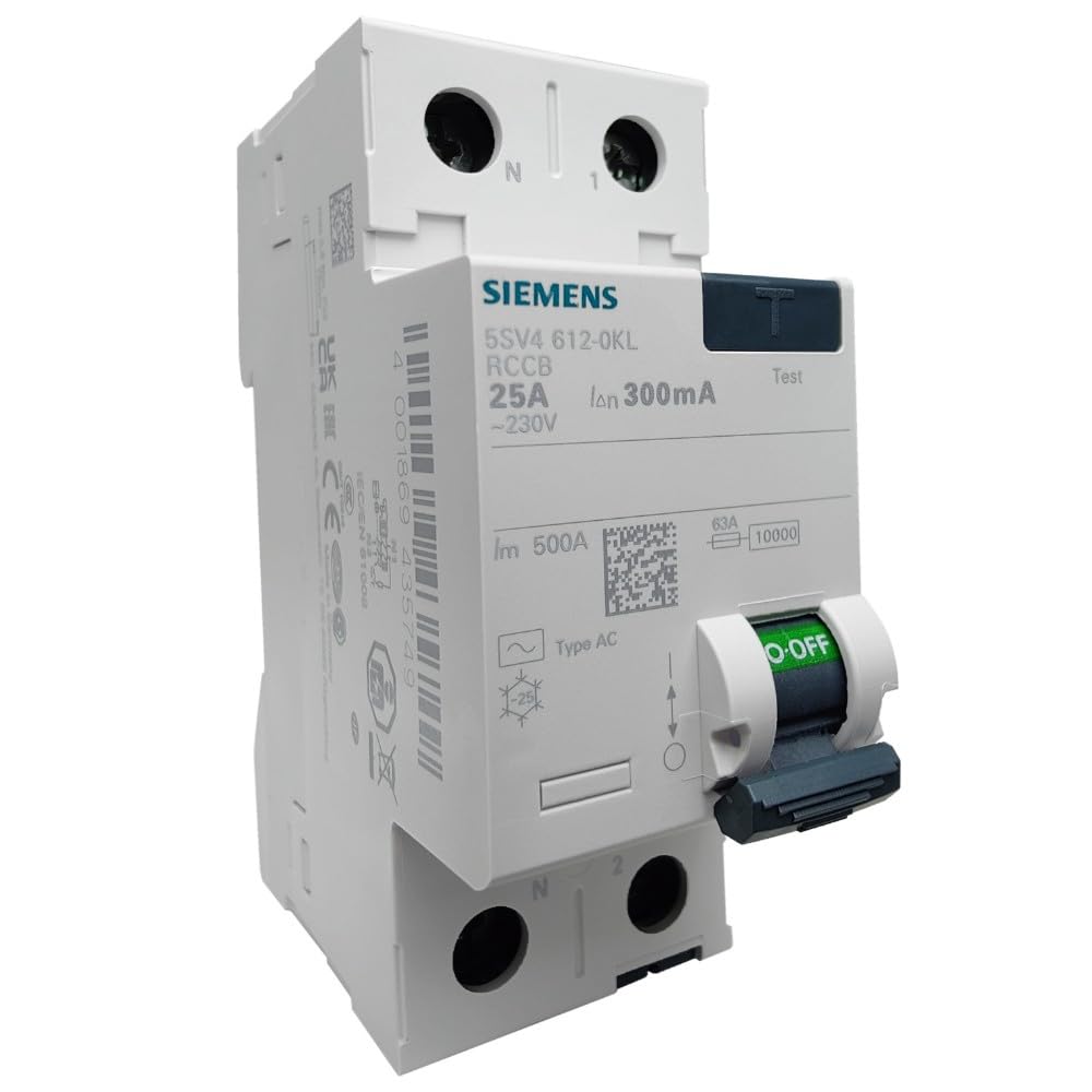 Siemens Sentron – Interruttore differenziale 5sv 70 mm classe -ac 2 poli 25a 300ma
