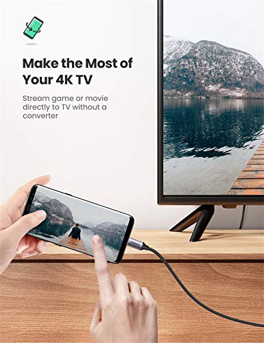 UGREEN USB C to HDMI Cable 4K 60Hz 10FT Thunderbolt 4/3 to HDMI Type C to HDMI Braided Cord Converter Support 3D Compatible with MacBook Pro/Air, iMac, iPad Pro, Galaxy S20 S10, Surface, Dell, HP