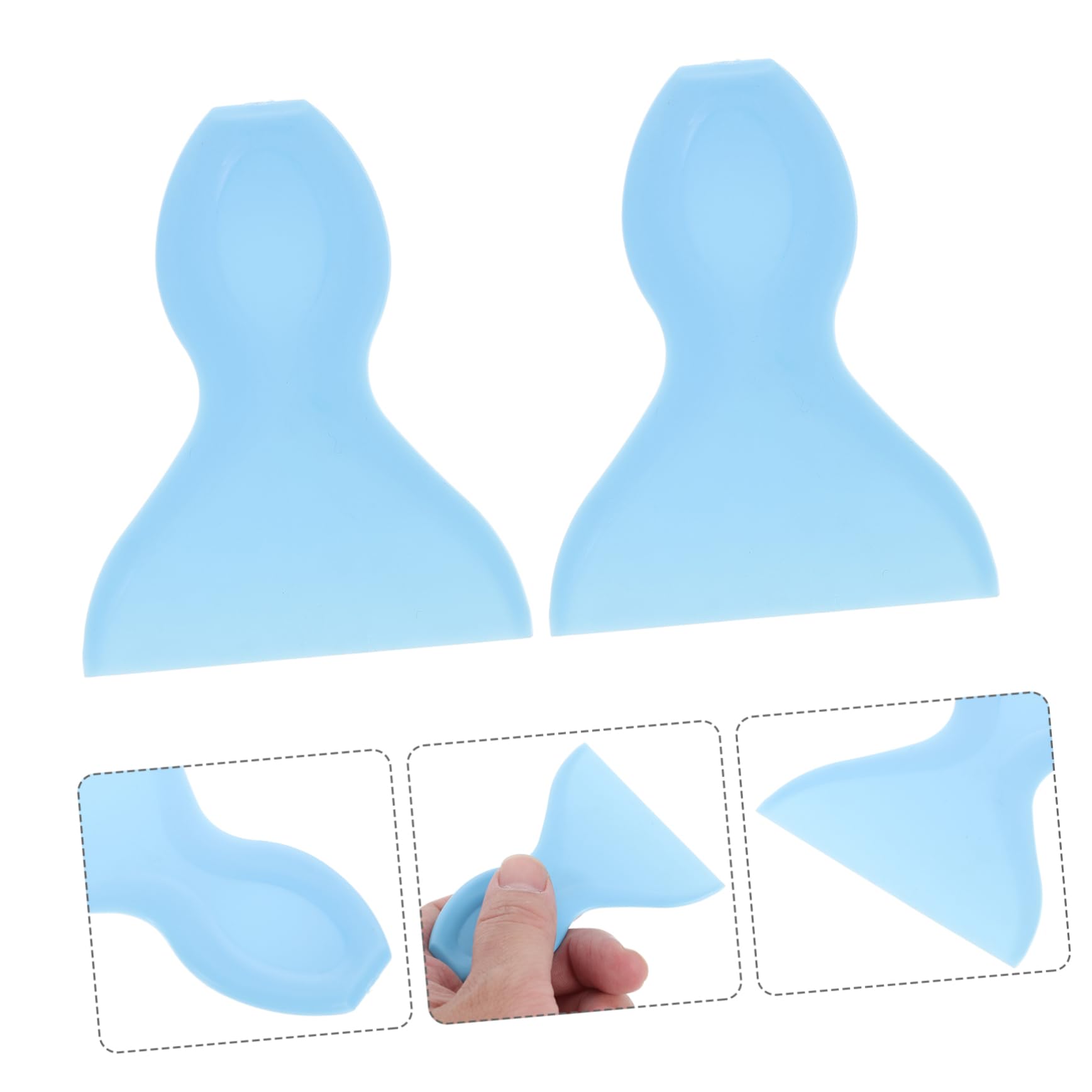 Unomor 4Pcs Plastic Window Scraper Vinyl Film Tool for Decals and Window Tinting Soft Edge Applicator for Easy Smoothing and Bubble Removal