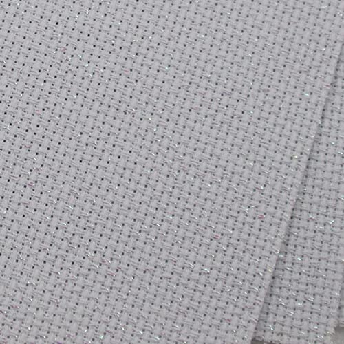 Image of KCS 4 pc of 12 inch x 18 inch 14CT Counted Cotton Aida Cloth Cross Stitch Fabric (White Opal)