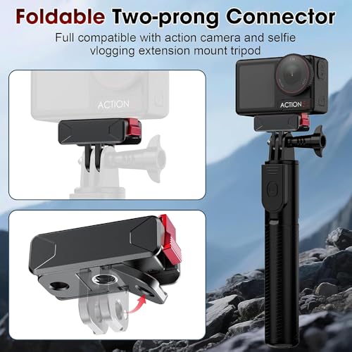 Image of GetZget Magnetic Quick Release Base Mount Compatible with DJI Action 5, 4, 3 / Osmo 360 Two Claw Magnetic Expansion Adapter Bracket with 1 /4th Screw Hole Accessories