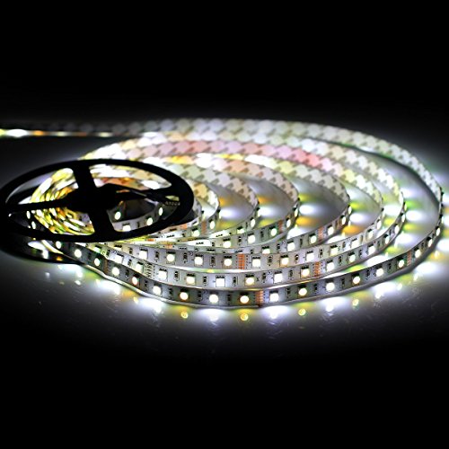 Image of SUPERNIGHT 5050 RGBW LED Strip Lights-16.4ft 300 LEDs(RGB+Cool White) | 6500K-7000K, Color Changing, High Brightness, Flexible, Cuttable, for Valentine, Wedding, Christmas Lights, Indoor Decoration