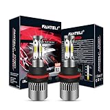 FANTELI 9007/HB5 4300K-5000K Warm White 3-Sided LED Headlight Bulbs All-in-One Conversion Kit - 72W...