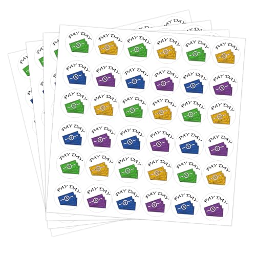 720 Pcs Pay Day Planner Stickers 0.5 Inch Daily Payday Planner Calendar Organizer Stickers Tracking Pay Planner Reminder Labels for Scrapbooking Crafting Planners & Journals