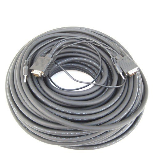 RiteAV SVGA Monitor Cable with 3.5mm Audio - 75 ft.