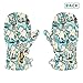 miaozhen Fashion White Elephants Blue and Black Christmas warm toddler girl mittens age 4-5 kids gloves guantes para nieve ni?a 4-6 Y