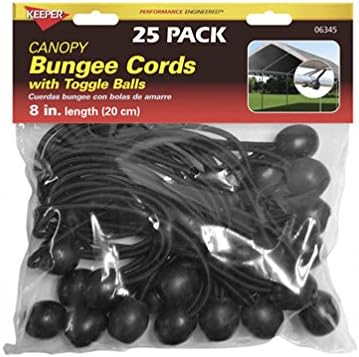 Keeper 06345 8 Canopy Bungee Cords With Toggle Balls