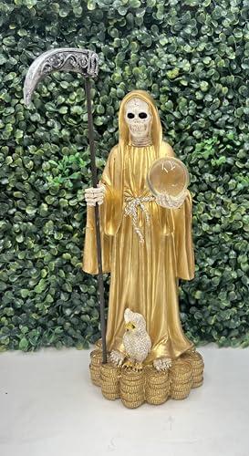 Santa Muerte Estatua con Guadaña 33 cm Busto miniatura 2