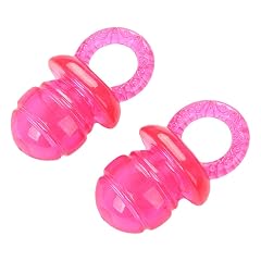 oAtm0eBcl 2Pcs Pet Pacifier Toy Mini Transparent Color TPR Puppy Pacifier Chew Toy Grinding Teeth Molar Reducing Pressure