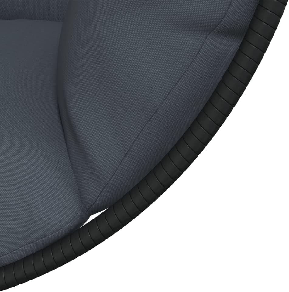 vidaXL Hanging Egg Chair with Stand, Hammock Chair for Garden Balcony Terrace, Outdoor Swing Chair, Patio Furniture, Anthracite Rattan and Steel