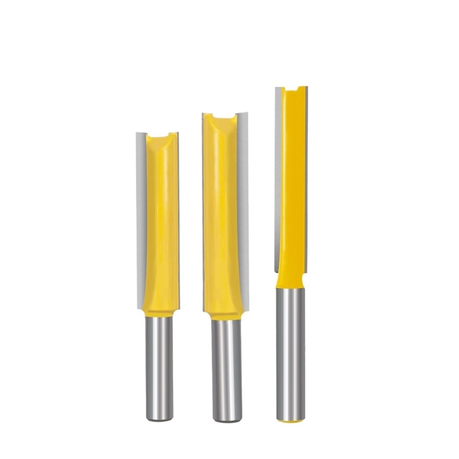 1/2/3 Szt. 8mm Trzonek Wydłużony Prosty Router Bit Podwójne Ostrze Frez Do Dłutowania Frezowanie Węglikowe Narzędzia Obróbki Drewna | 3PCS