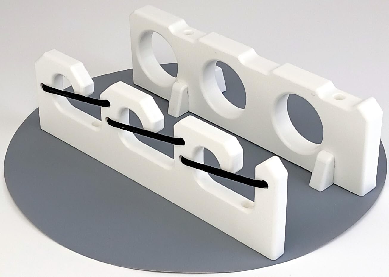 Vertical Boat Rod Holder - Console or Wall - 3 Rods BUNGEE