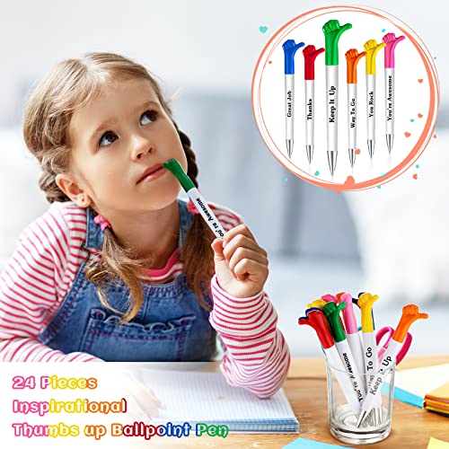 Woanger-Inspirational-Quotes-Thumbs-up-Pens-Thank-You-Gifts-Bulk-Employee-Appreciation-Ballpoint-Pen-Motivational-Pen-for-Christmas-Appreciation-Gift-School-Student-Teacher-Nurse-Coworker24-Pieces