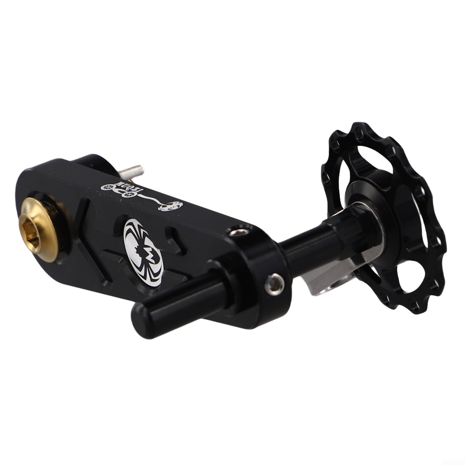 Tensor de cadena de bicicleta MTB Oniissy, adaptador de guía de cadena de una sola velocidad, tensor de rodillo mejorado (negro)