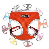THAIN 犬 ハーネス 中大型犬 胴輪 大型犬 ベストハーネス 犬 抜けない ペット用品 ハーネス 犬 用 3M反射材料 訓練 ナイロン製 中型犬、大型犬に向け 通気性 調節可能 (L, オレンジ反射)