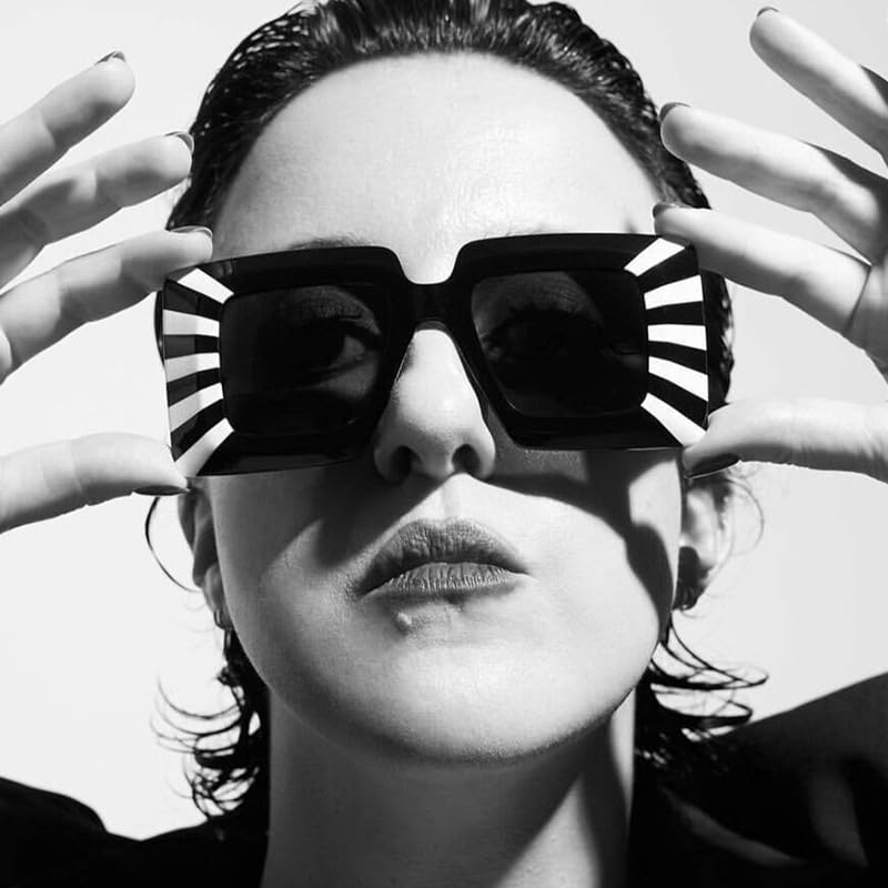 bullabulling Oversized Square Sunglasses for Women UV Protection for Wide Face for Outdoor Activities4