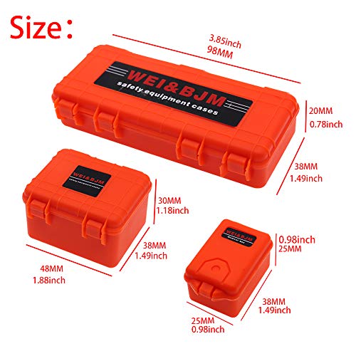 Rehobby 3Pcs 1/10 Mini Toolbox Trunk Decoration Accessories For 1:10 Rc Crawler Car Traxxas Trx4 Axial Scx10 90046 Cc01 D90 D110 (Black) #TOP6