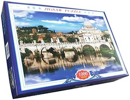 Dermanony1000 Piece Jigsaw Puzzles for Adults, Kids Puzzles Toys - Rural Scenery Architectural Rendering Painting