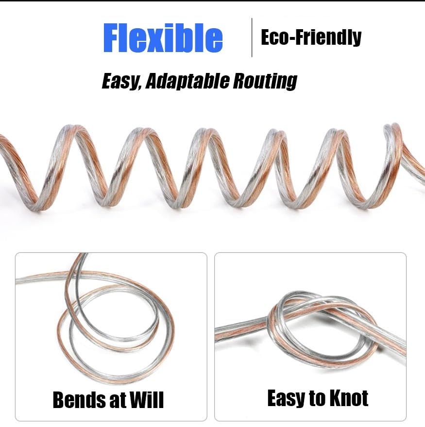 Câble LED ruban flexible or et argent 18 AWG pour éclairage de lampes