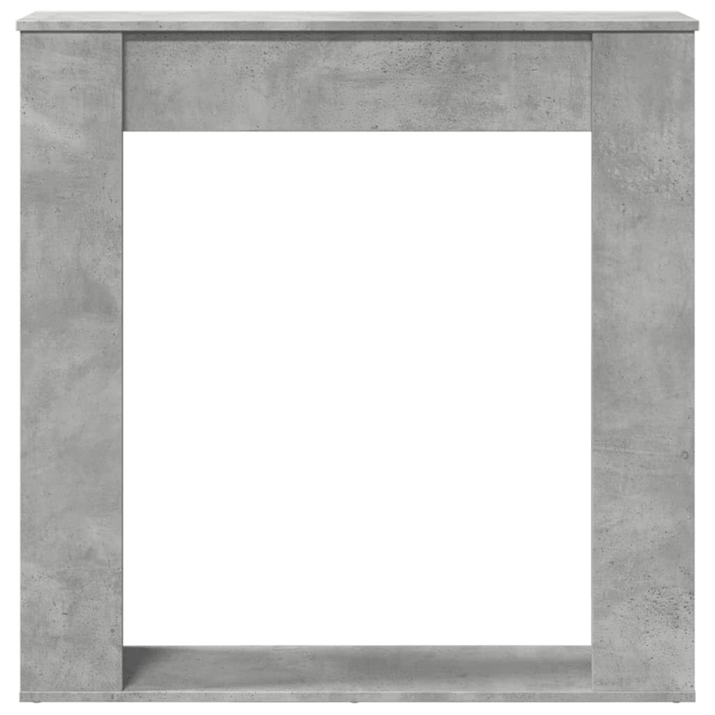 Homgoday Kaminumrandung Kaminverkleidung Kaminkonsole Deko Kaminrahmen Kamingehäuse Dekokamin Wohndekoration Kaminsims Dekokamin für Wohnzimmer Betongrau 100x20x100 cm Holzwerkstoff