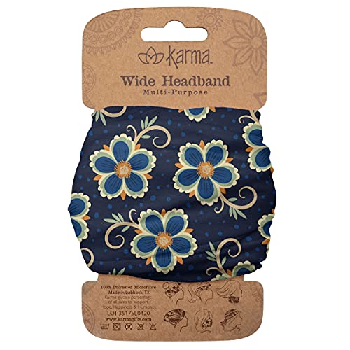 Karma Gifts Wide Headband, Midnight Flower