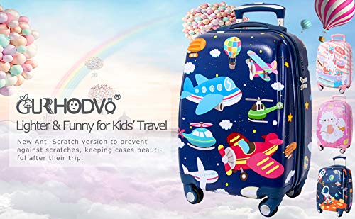 Gurhodvo Kids Carry On Luggage For Boy'S, Girl'S Children Rolling Suitcase With 4 Spinner Wheels Hardshell Case For Toddler To Travel thumb #5