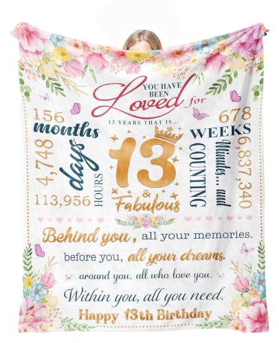 Couverture de 13e anniversaire de qualité supérieure, jeté de lit doux - 2