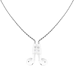 Chain Stainless Steel Silver for AirPods Pro 1/2/3 Attachments, Anti-Lost, Magnetic Silver Chain Compatible with AirPods 1/2/3 Accessories, Retaining Strap Magnetic Strap Necklace Men Women