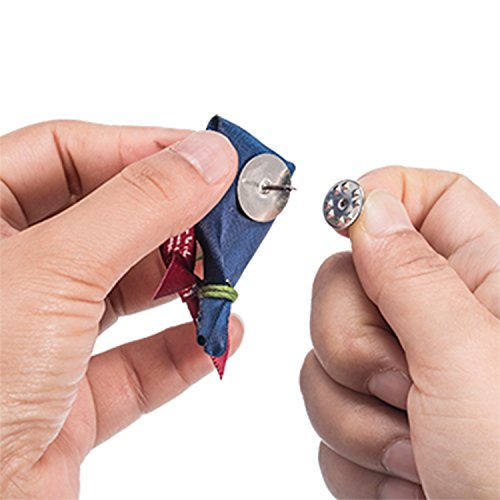 image for Canomo 50 Pairs Butterfly Pin Backs with 15mm Tie Tacks Blank Pins for