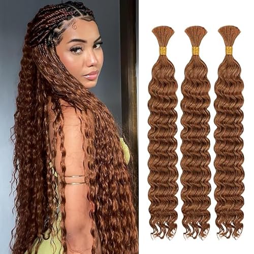 Cheveux Human Braiding Hair Deep Wave #30 vrac sans trame 50g souple et résistant