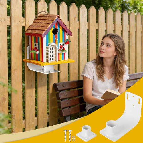 Soporte dispensador de comida para pájaros estable con 6 tornillos anticaídas 4